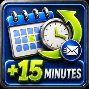 Reschedule +15 min icon