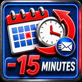 Reschedule -15 min icon